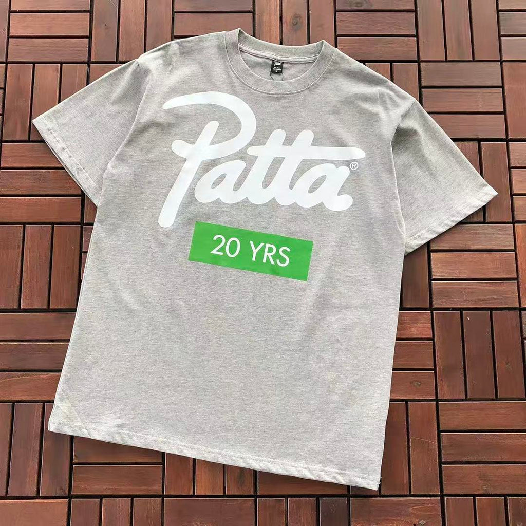 Grey Green Logo Patta T-Shirt