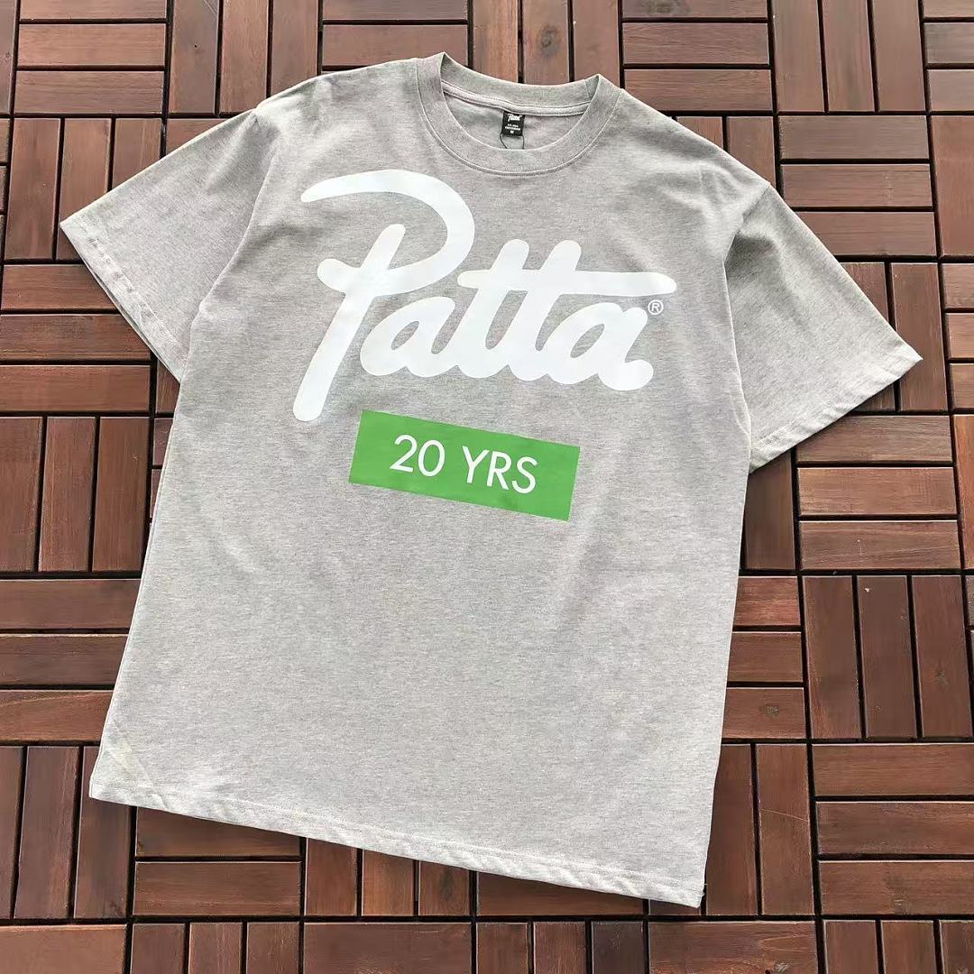 Grey Green Logo Patta T-Shirt