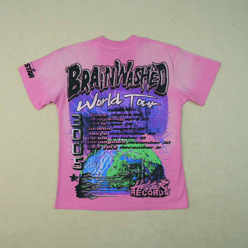 Hellstar Brainwashed World Tour T-Shirtpink