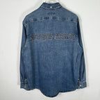 Supreme Gothic Logo Denim Button-Up Shirt