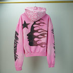 Hellstar Brainwashed With Brain Hoodie Pink