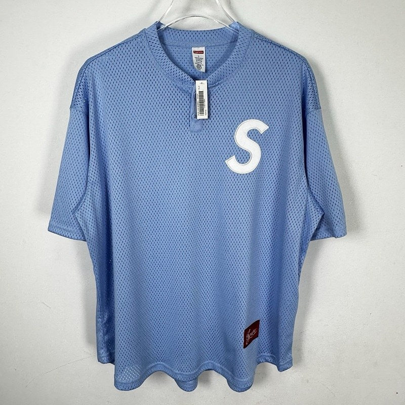 Supreme S Logo Mesh Baseball Jersey