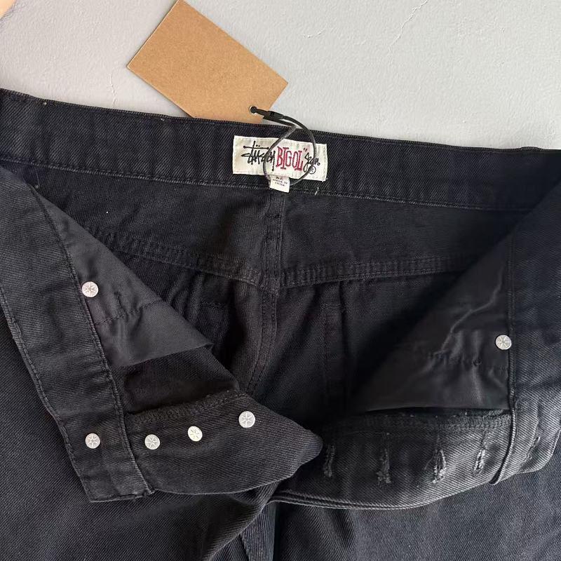 Stussy Denim Jeans - Wash Water Blue Yellow Label