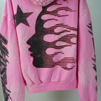 Hellstar Brainwashed With Brain Hoodie Pink