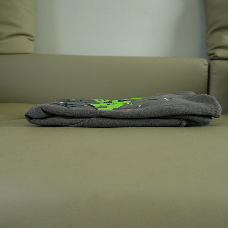 Sp5der Wait Web Hoodie Slate Grey