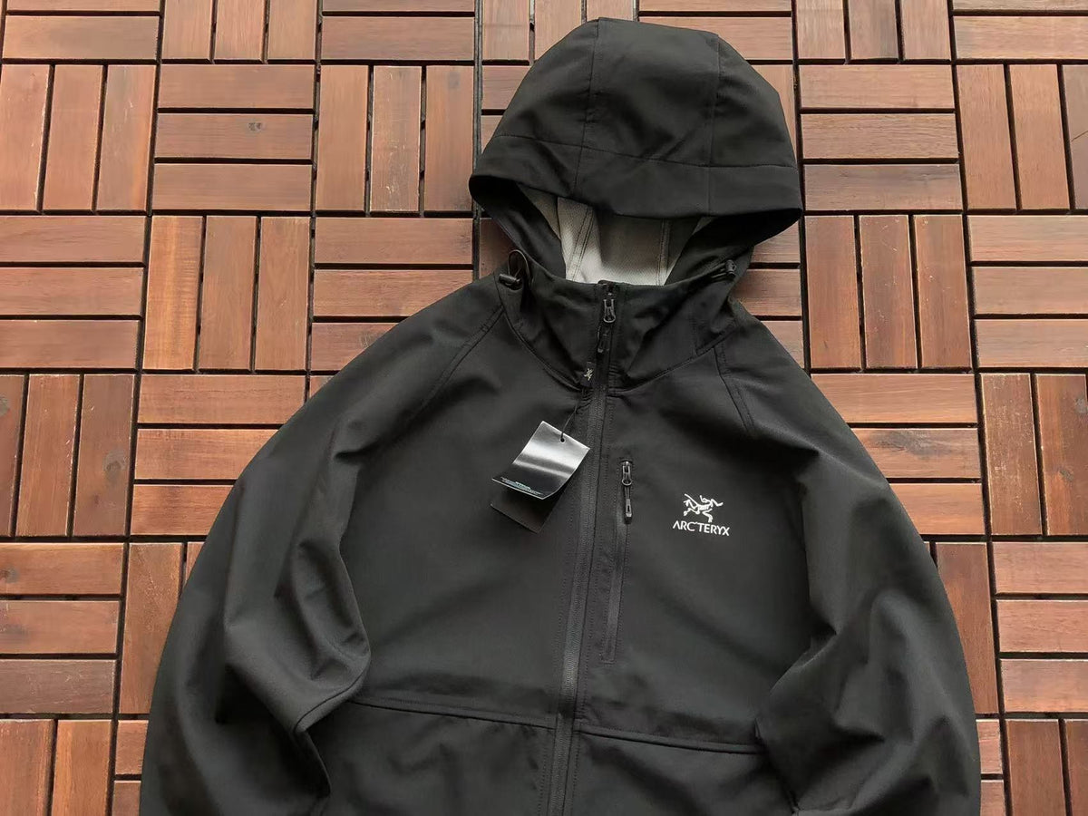 Arc'teryx Black White Mint Hooded Jacket