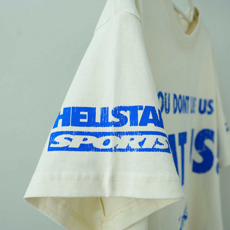 Hellstar Beat Us! T-Shirt White/Blue