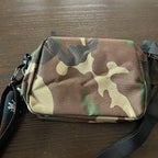 Camo Print Crossbody Shoulder Bag with Mesh Front Pocket