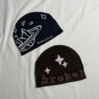 Broken Planet Beanies - Navy/Brown
