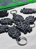 Graffiti Keychains - Black/Silver/Green