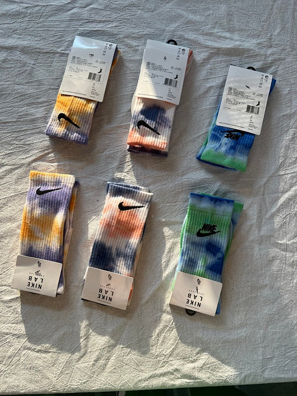 Nike Lab Crew Socks - Yellow/Purple/Pink/Blue