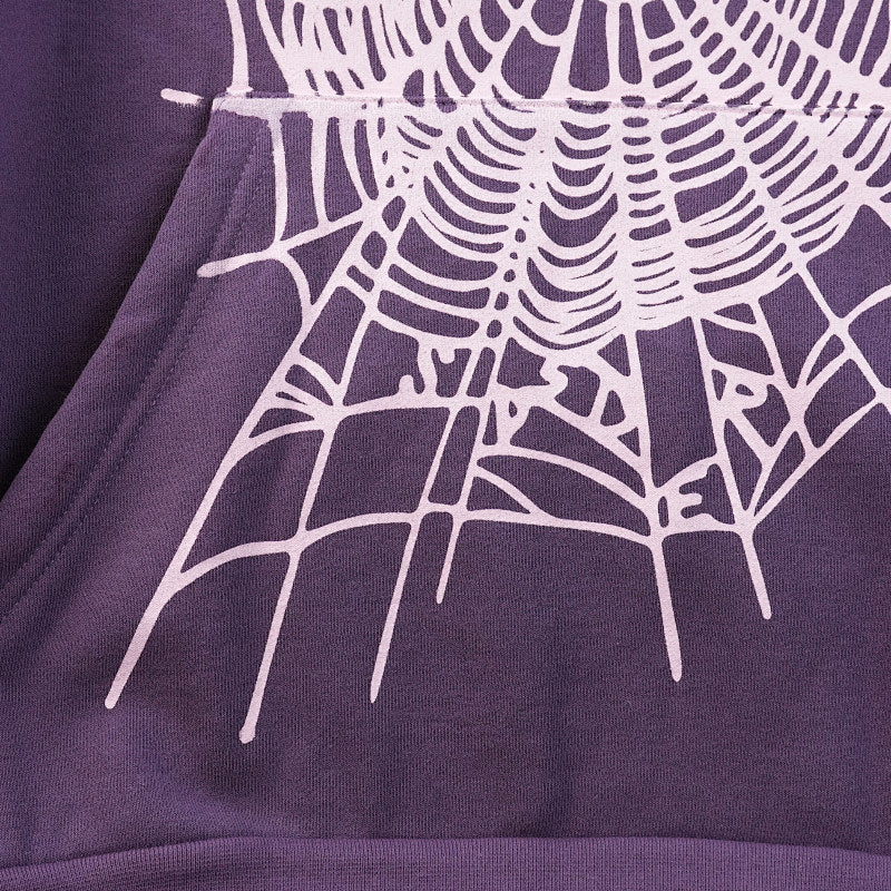 Sp5Der Web Hoodie Purple