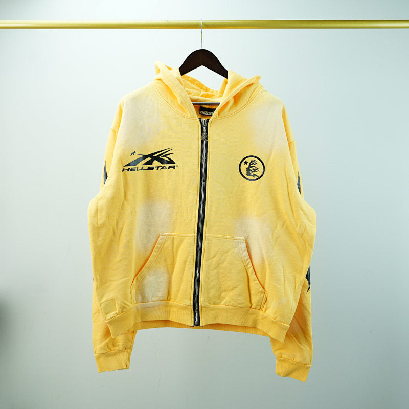 Hellstar Sports Zip-Up Sweatshirtyellow