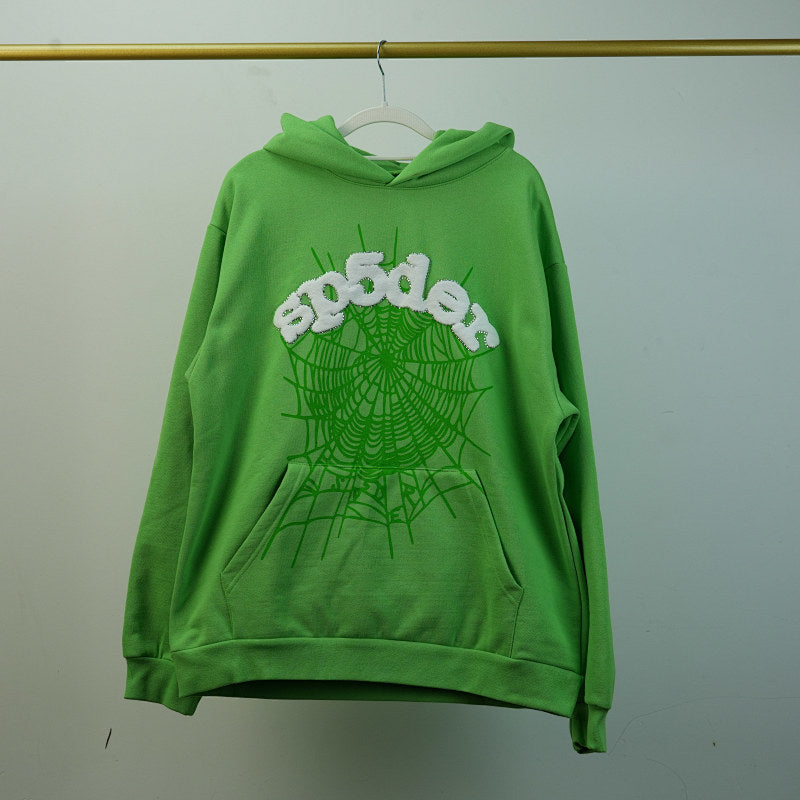Sp5Der Web Hoodie Slime Green