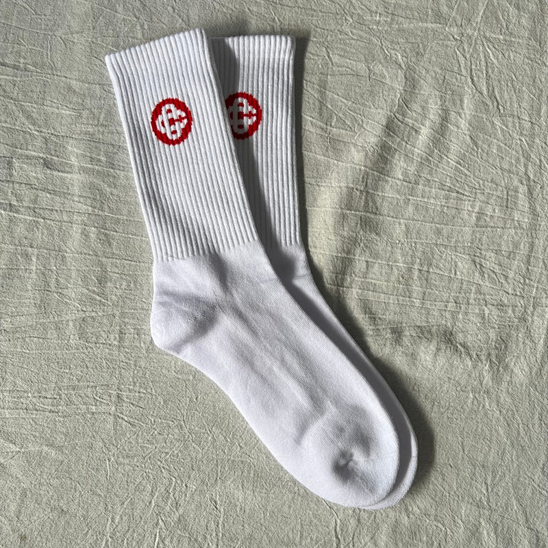 Premium Socks - White/Red