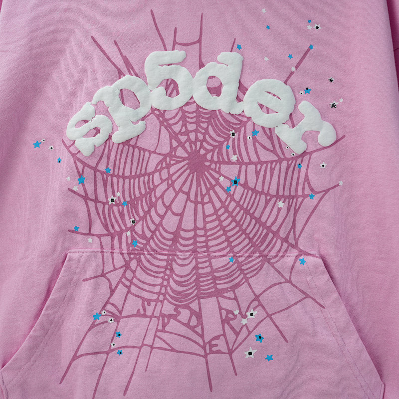 Sp5der OG Web Hoodie Pink