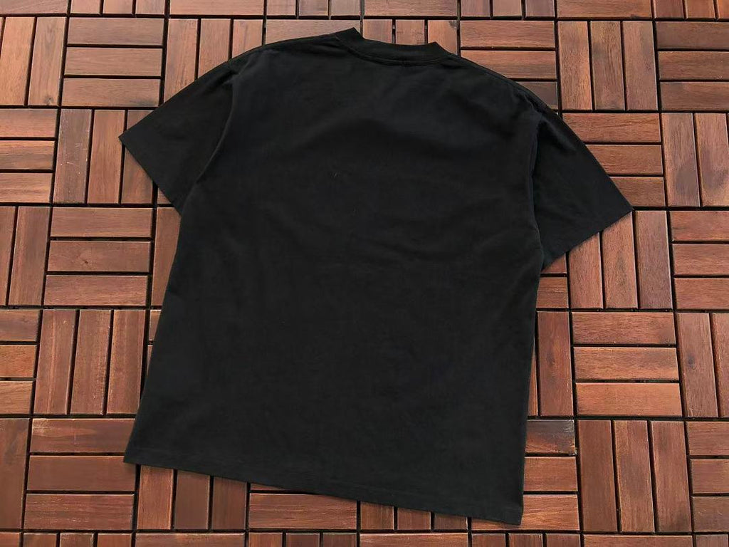 Black Flower Graphic Stussy T-Shirt