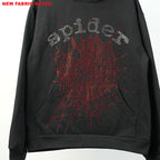 Sp5Der Rhinestone Logo Hoodie Black