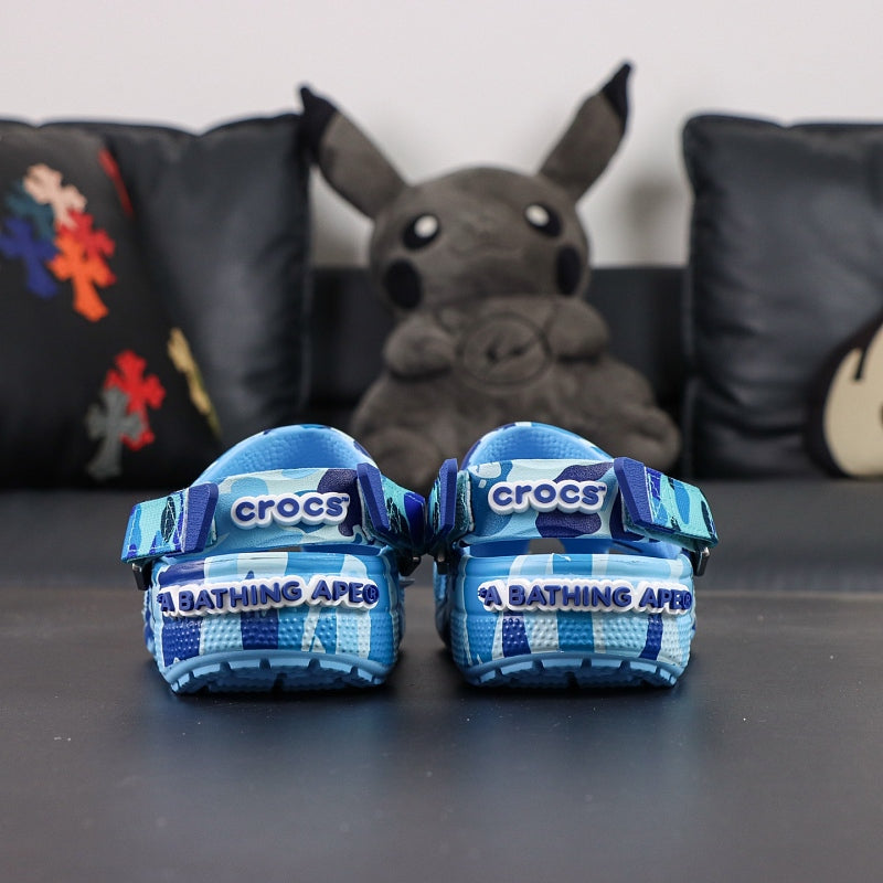 BAPE x Crocs Classic Clog - Blue ABC Camo