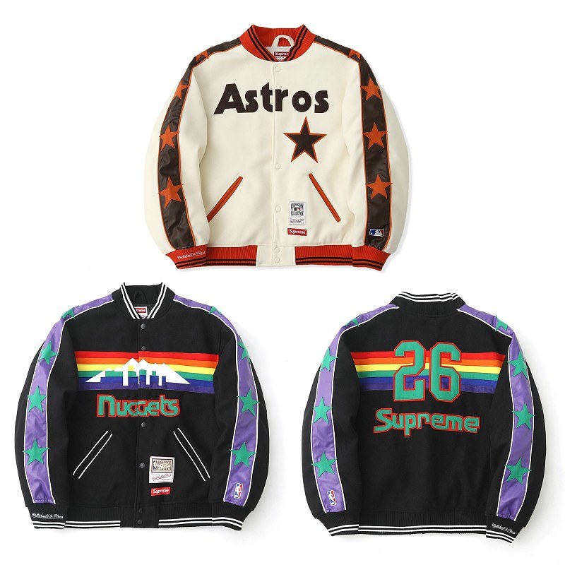 Supreme Basketball Graphic Varsity Jacket