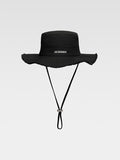 Jacquemus Wide Brim Bucket Hat with Chin Strap