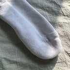 White Crew Socks with Ethnic Pattern Cuff