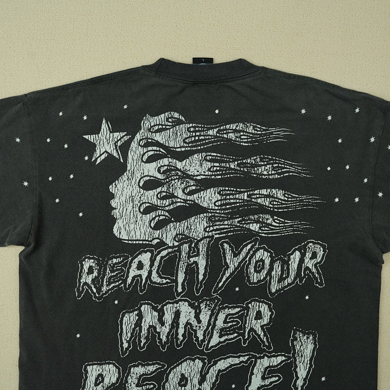 Hellstar Studios Inner Peace Short Sleeve Tee Shirt Black