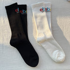 Bal Logo Crew Socks Black White 6 Pairs