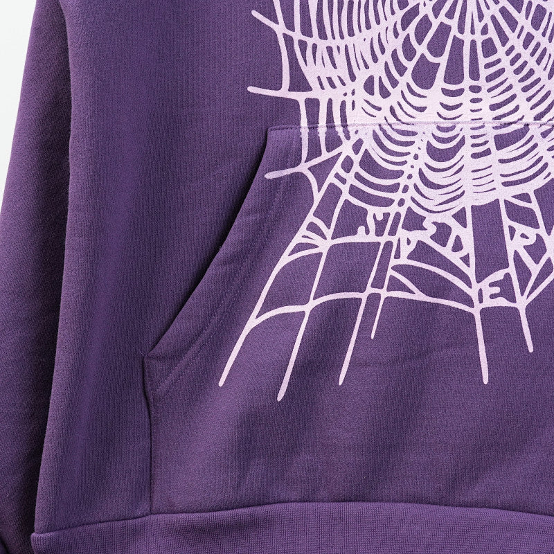 Sp5Der Web Hoodie Purple