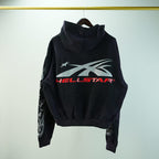 Hellstar Airbrushed Skull Hoodie Black