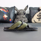 Hermes Izmir Sandal - Black/Khaki