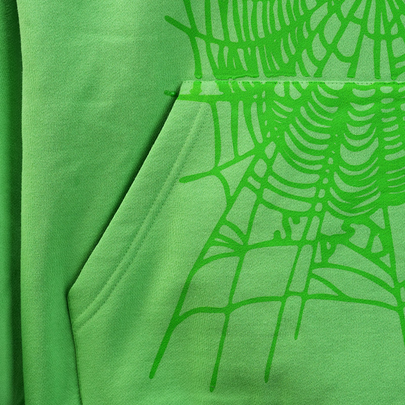 Sp5Der Web Hoodie Slime Green