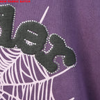 Sp5Der Web Hoodie Purple