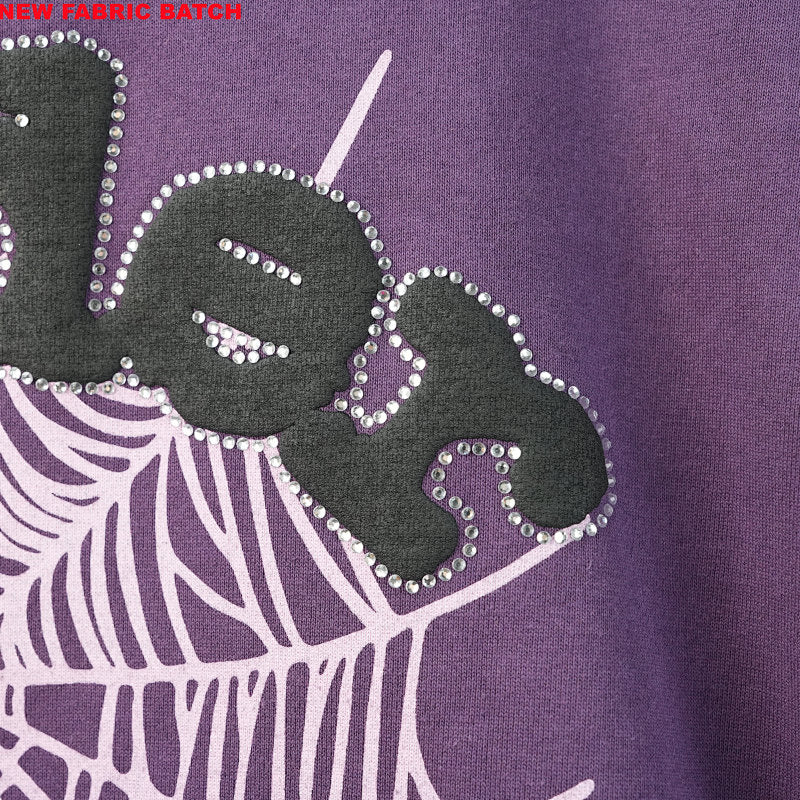 Sp5Der Web Hoodie Purple