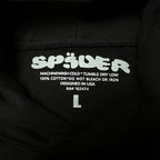 Sp5Der Rhinestone Logo Hoodie Black