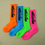 Hellstar Logo Socks （4 Pack） Neon