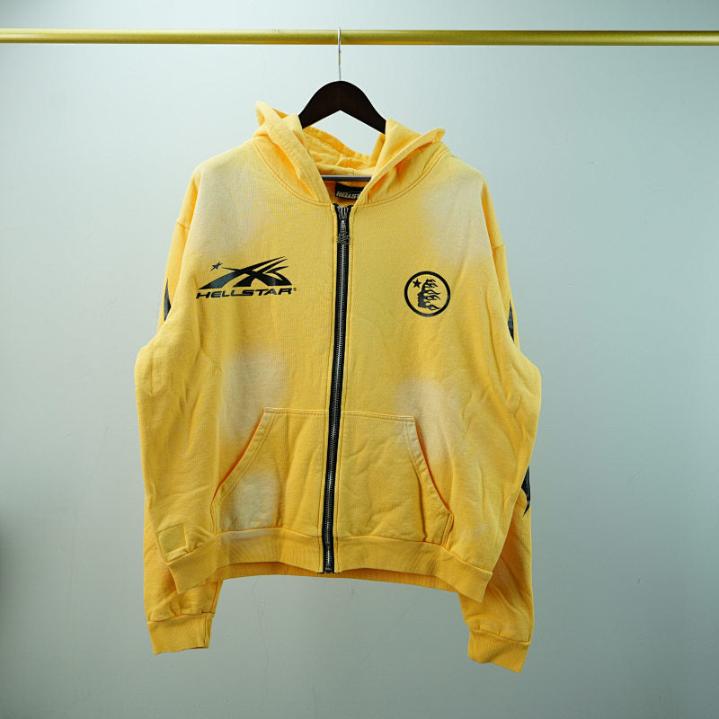 Hellstar Sports Zip-Up Sweatshirtyellow
