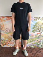 Black White Large Logo Stone Island T-Shirt