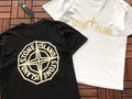 Black White Pink Circle Logo Stone Island T-Shirt