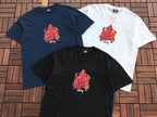 Red Flame Graphic Stussy T-Shirt