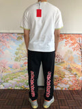 Black White Text Graphic Vintage T-Shirt