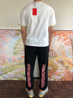 Black White Text Graphic Vintage T-Shirt