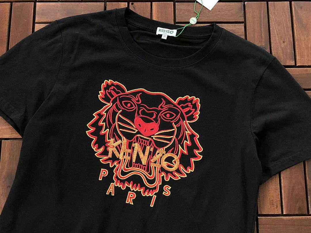 Black Orange Tiger Graphic Kenzo T-Shirt