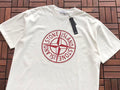 White Red Compass Logo Stone Island T-Shirt