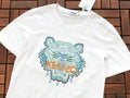 White Blue Tiger Graphic Kenzo T-Shirt