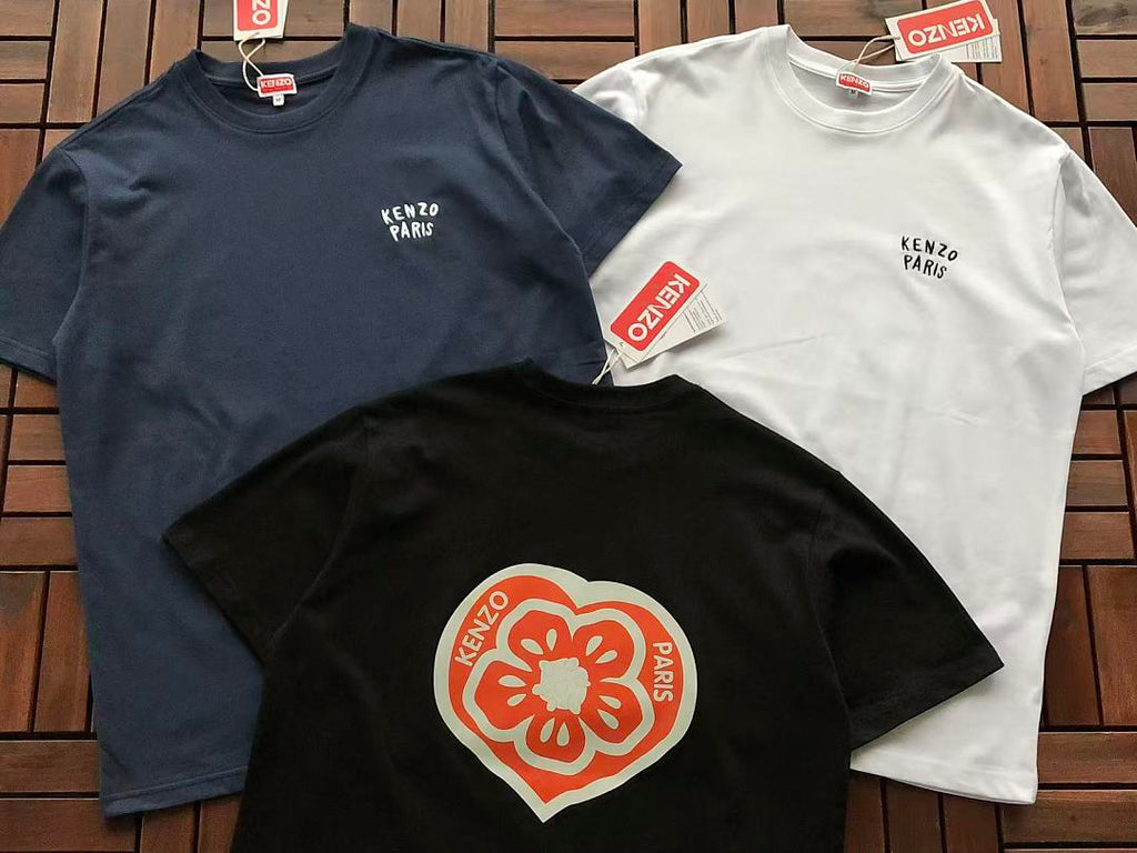 Multicolor Flower Logo Kenzo T-Shirt