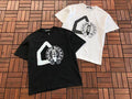 Black White Round Graphic T-Shirt