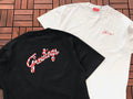 Black White Red Script Graphic T-Shirt