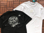 Black White Compass Graphic Stone Island T-Shirt 2