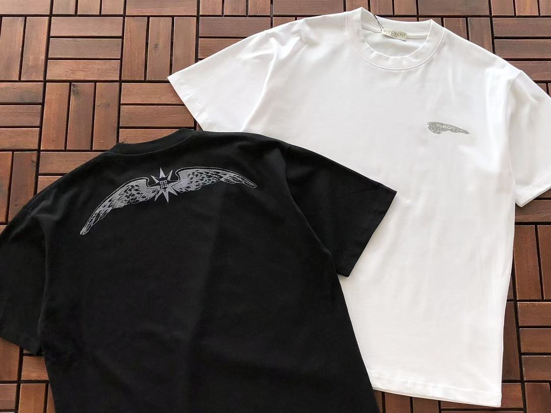 Black White Wing Logo Givenchy T-Shirt